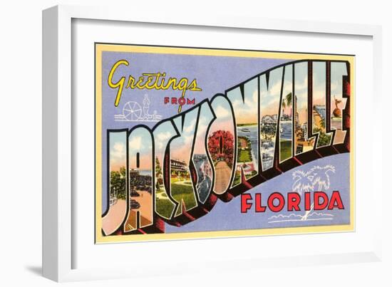 Greetings from Jacksonville, Florida-null-Framed Art Print