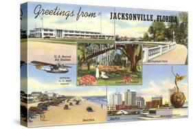 Greetings from Jacksonville, Florida-null-Stretched Canvas