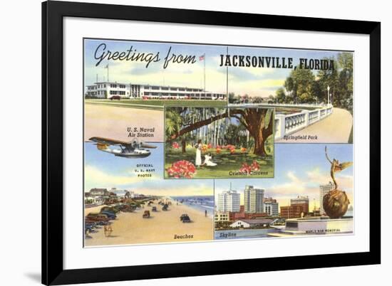 Greetings from Jacksonville, Florida-null-Framed Art Print