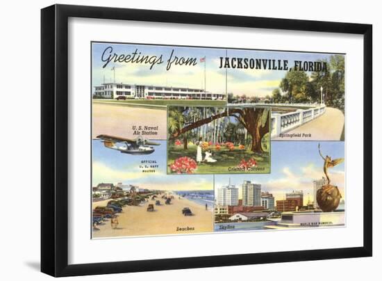 Greetings from Jacksonville, Florida-null-Framed Art Print