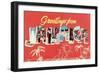 Greetings from Jamaica-null-Framed Art Print