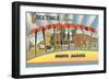 Greetings from Jamestown, North Dakota-null-Framed Art Print