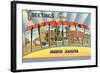 Greetings from Jamestown, North Dakota-null-Framed Art Print