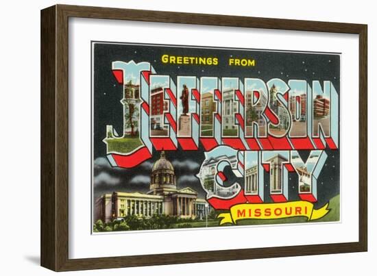 Greetings from Jefferson City, Missouri-null-Framed Art Print