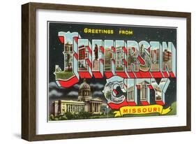 Greetings from Jefferson City, Missouri-null-Framed Art Print