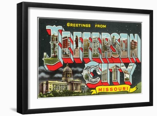 Greetings from Jefferson City, Missouri-null-Framed Art Print