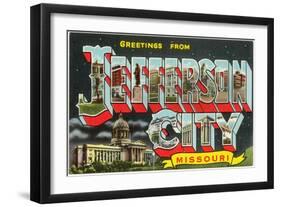 Greetings from Jefferson City, Missouri-null-Framed Art Print