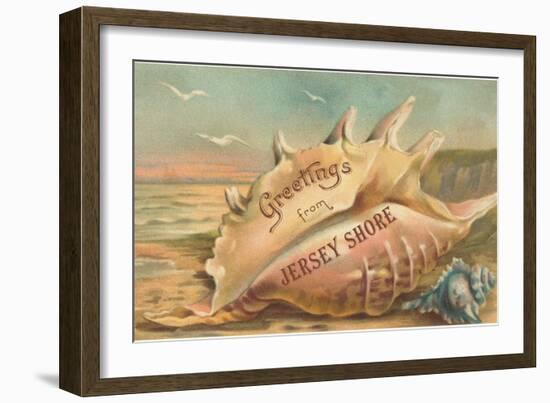 Greetings from Jersey Shore, New Jersey-null-Framed Art Print