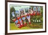 Greetings from Johnson City, Tennessee-null-Framed Premium Giclee Print