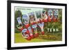 Greetings from Johnson City, Tennessee-null-Framed Premium Giclee Print