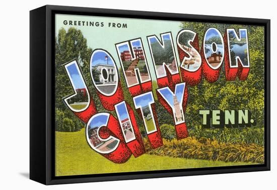 Greetings from Johnson City, Tennessee-null-Framed Stretched Canvas