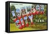 Greetings from Johnson City, Tennessee-null-Framed Stretched Canvas