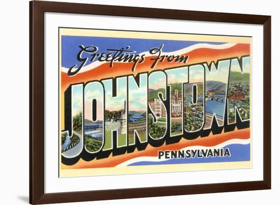 Greetings from Johnstown, Pennslyvania-null-Framed Art Print