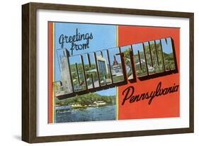 Greetings from Johnstown, Pennslyvania-null-Framed Art Print