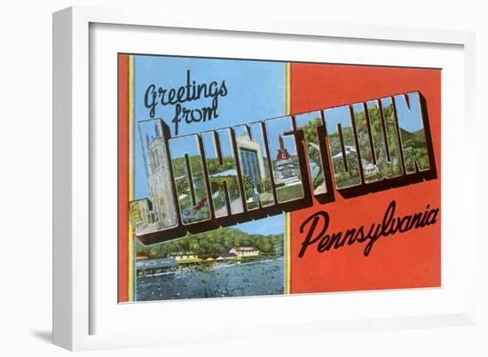 Greetings from Johnstown, Pennslyvania-null-Framed Art Print