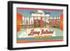 Greetings from Jones Beach, Long Island, New York-null-Framed Art Print