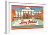 Greetings from Jones Beach, Long Island, New York-null-Framed Art Print