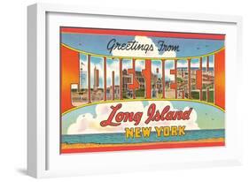 Greetings from Jones Beach, Long Island, New York-null-Framed Art Print