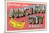 Greetings from Junction City, Kansas-null-Mounted Art Print