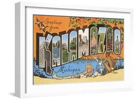 Greetings from Kalamazoo, Michigan-null-Framed Art Print