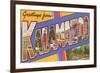 Greetings from Kalamazoo, Michigan-null-Framed Art Print