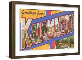 Greetings from Kalamazoo, Michigan-null-Framed Art Print