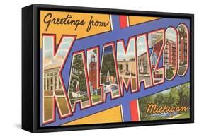 Greetings from Kalamazoo, Michigan-null-Framed Stretched Canvas