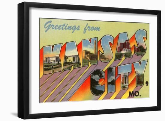 Greetings from Kansas City, Missouri-null-Framed Art Print