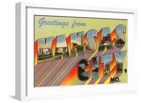 Greetings from Kansas City, Missouri-null-Framed Art Print