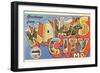 Greetings from Kansas City-null-Framed Premium Giclee Print