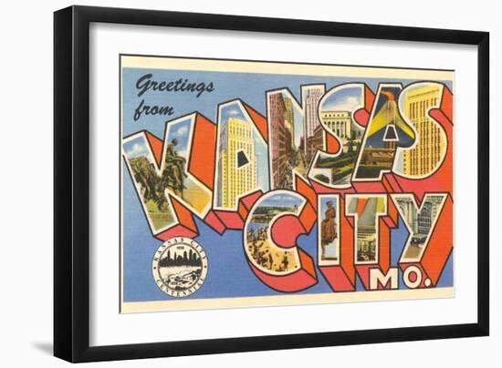 Greetings from Kansas City-null-Framed Art Print