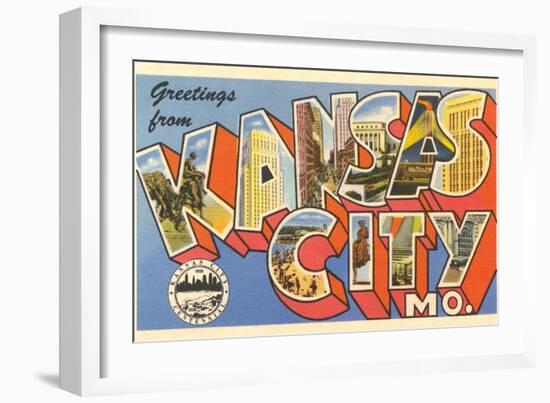 Greetings from Kansas City-null-Framed Art Print