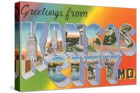 Greetings from Kansas City-null-Stretched Canvas