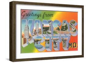 Greetings from Kansas City-null-Framed Art Print