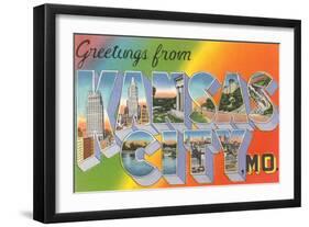 Greetings from Kansas City-null-Framed Art Print