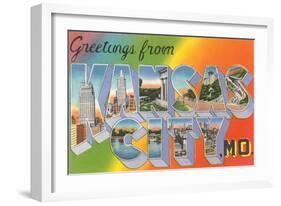 Greetings from Kansas City-null-Framed Art Print