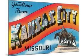 Greetings from Kansas City-null-Mounted Art Print