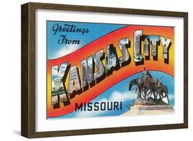 Greetings from Kansas City-null-Framed Art Print