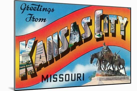 Greetings from Kansas City-null-Mounted Art Print