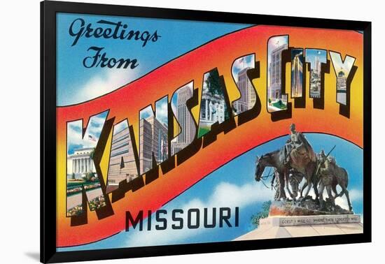 Greetings from Kansas City-null-Framed Art Print