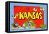 Greetings from Kansas-null-Framed Stretched Canvas