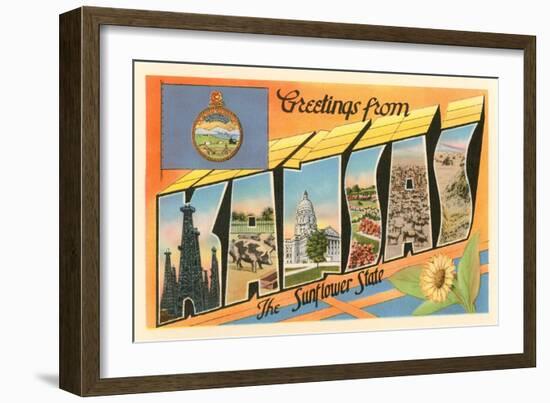 Greetings from Kansas-null-Framed Art Print