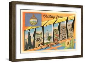 Greetings from Kansas-null-Framed Art Print