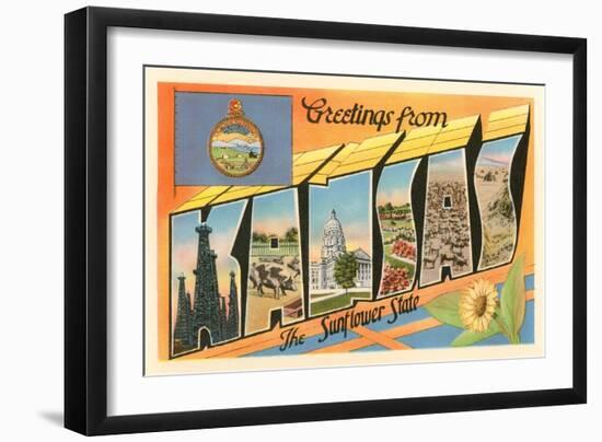 Greetings from Kansas-null-Framed Art Print