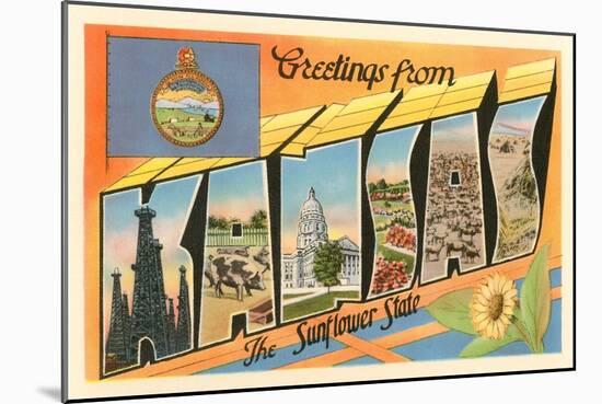 Greetings from Kansas-null-Mounted Art Print