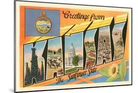 Greetings from Kansas-null-Mounted Art Print