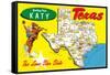 Greetings from Katy, Texas-null-Framed Stretched Canvas