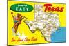 Greetings from Katy, Texas-null-Mounted Art Print