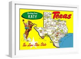 Greetings from Katy-null-Framed Art Print