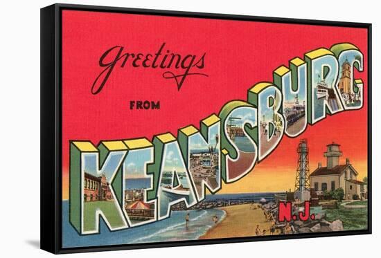 Greetings from Keansburg, New Jersey-null-Framed Stretched Canvas